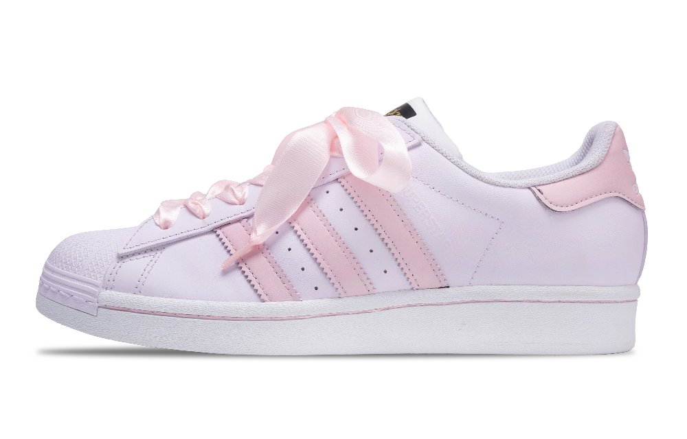 Adidas Originals SUPERSTAR Slip Resistant Low Top Skateboard Shoes Unisex Pink White