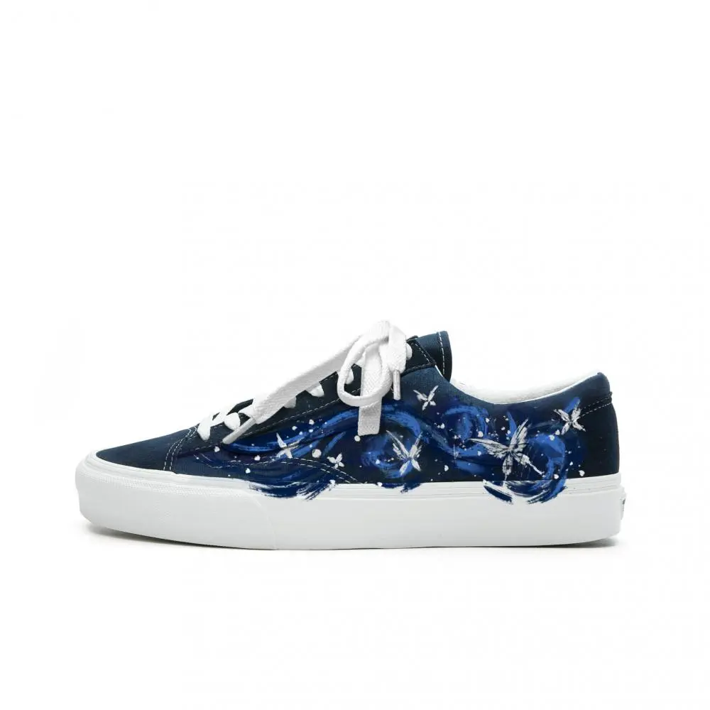 Vans Style 36 Abrasion Resistant Low top Skateboard Shoes Unisex Dark Blue