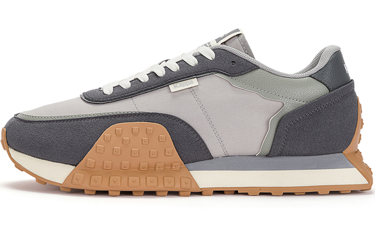 Kappa Anti Slip Wear Resistant Low Top Running Shoes Unisex Premium Gray