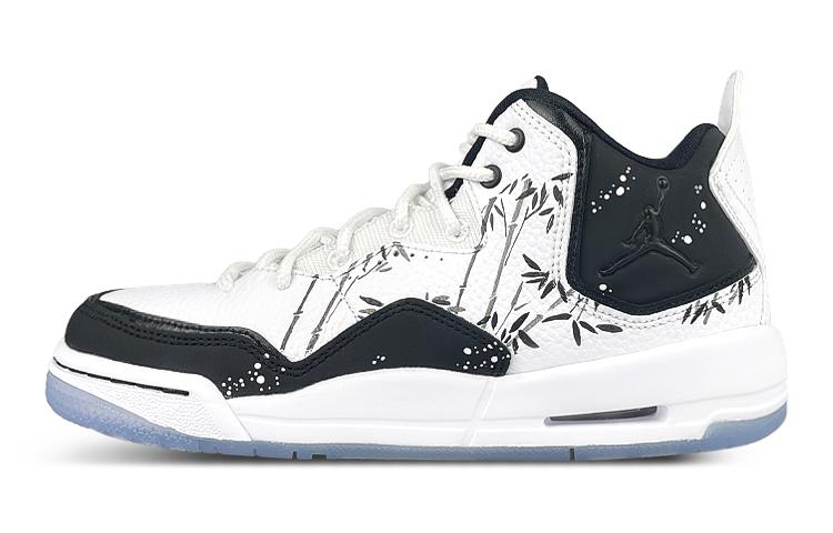 Jordan Courtside 23 Mid-Top Vintage Basketball Shoes Men's Black White Gray