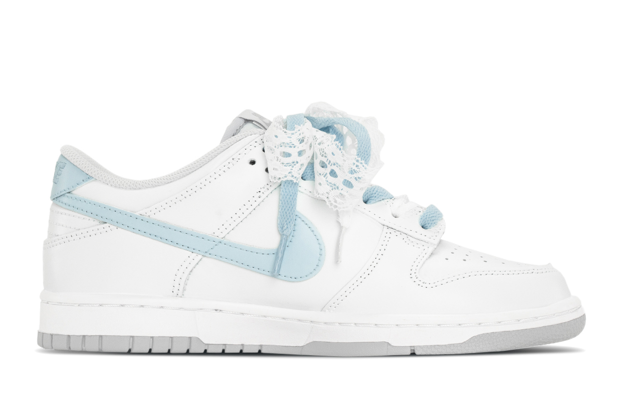 Nike Dunk Abrasion Resistant Breathable Low top Skateboard Shoes Women's Blue White купить в интернет-магазине Yoocart с быстрой доставкой по России.