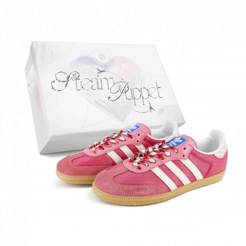 Adidas Originals SAMBA OG Slip-Resistant Low-Top Skateboard Shoes Unisex Red White Pink