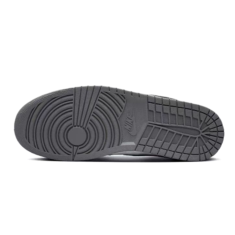 Jordan Air Jordan 1 Anti-Slip Wear-Resistant Low-Top Vintage Basketball Shoes Unisex Gray White