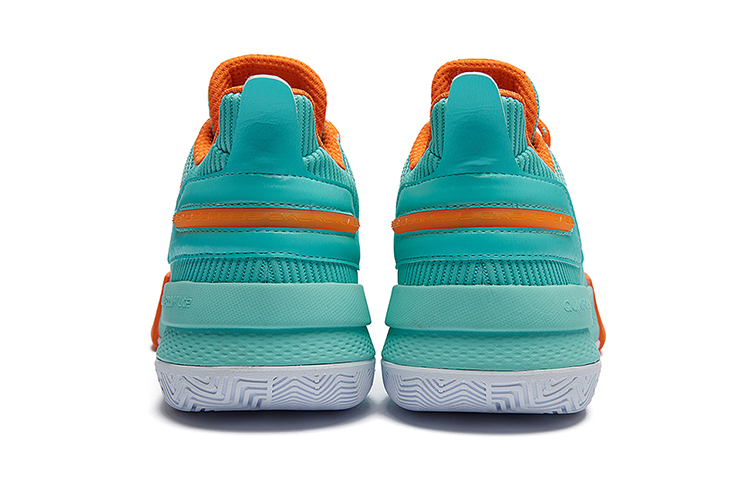 361° Burning War Abrasion Resistant Slip Resistant Cushioning Low Top Basketball Shoes Men's Green Orange