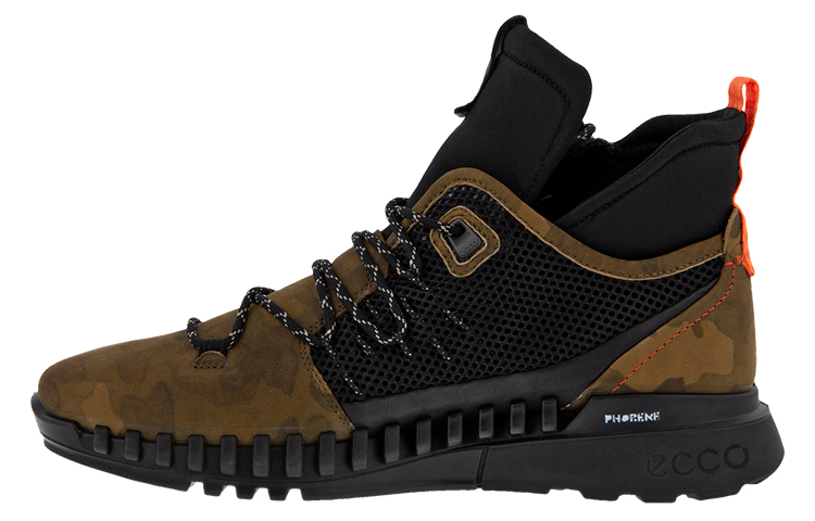Ecco Zipflex Casual Shoes Men High-Top Army Green