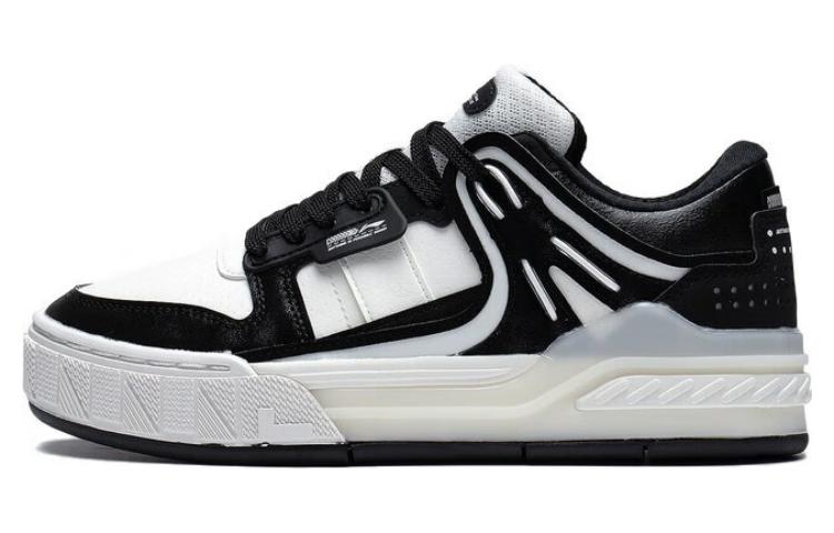 LiNing Dawn Light Morning Glow Height Increasing Low-Top Skateboard Shoes Women's White Black
