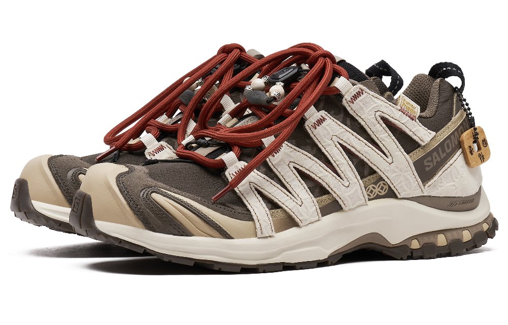 SALOMON XA PRO 3D Anti-Slip Wear-Resistant Low-Top Running Shoes Unisex Red Brown