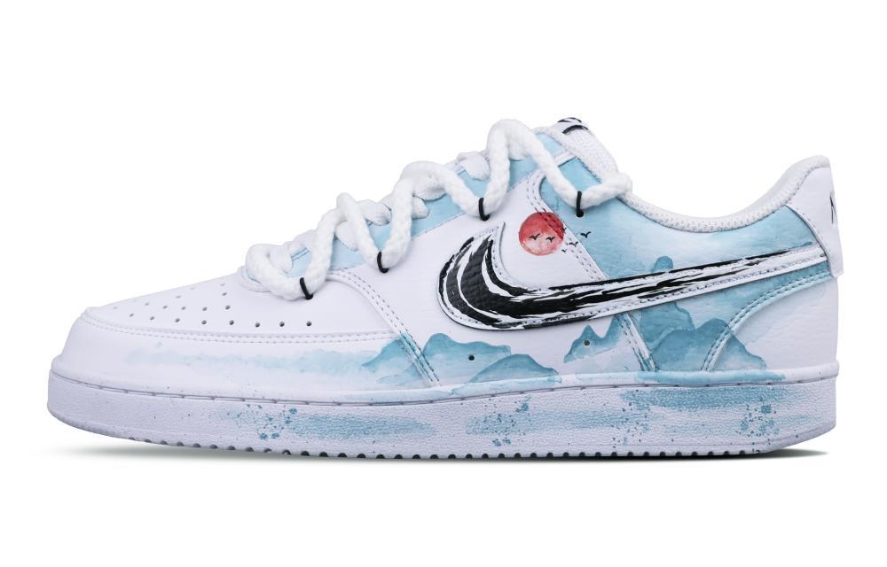 Nike Court Vision 1 Low-Top Skateboard Shoes Men's Cyan