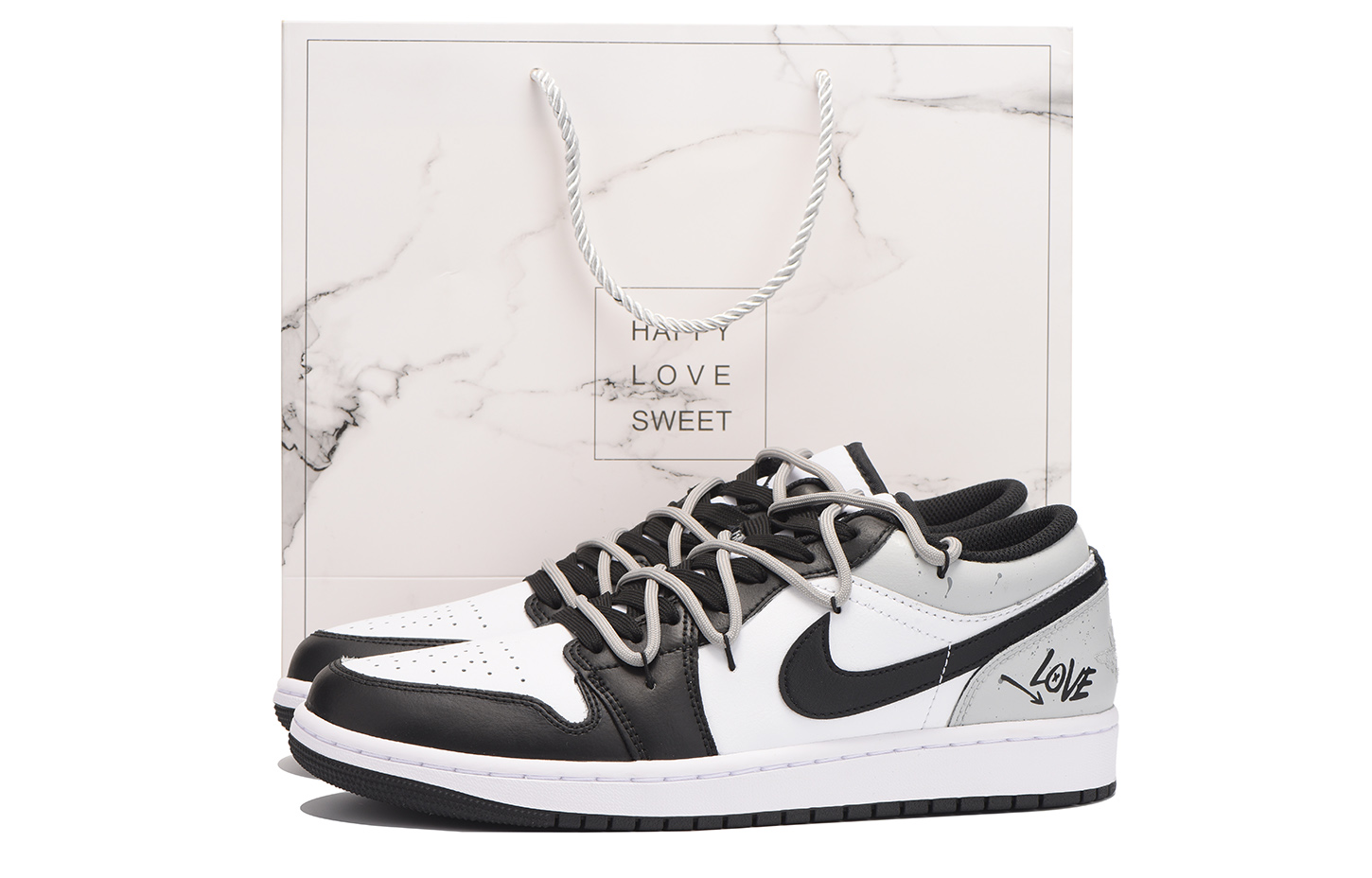 Jordan Air Jordan 1 Low-Top Vintage Basketball Shoes Men's Black