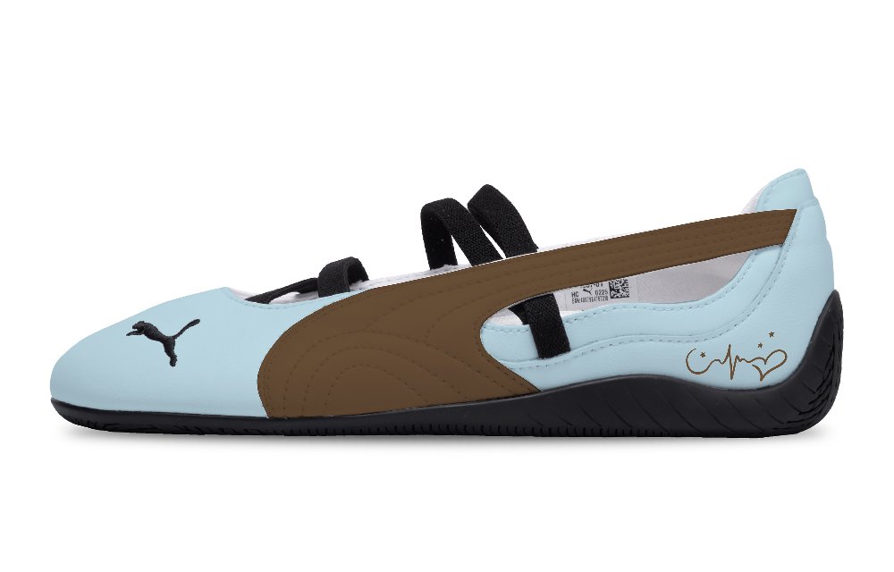 PUMA Speedcat Collection Caramel Coconut Ice Low Top Casual Shoes Women's Blue Coffee Color