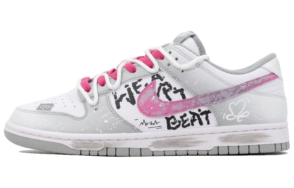 Nike Dunk Low Top Skateboard Shoes Unisex Gray Pink