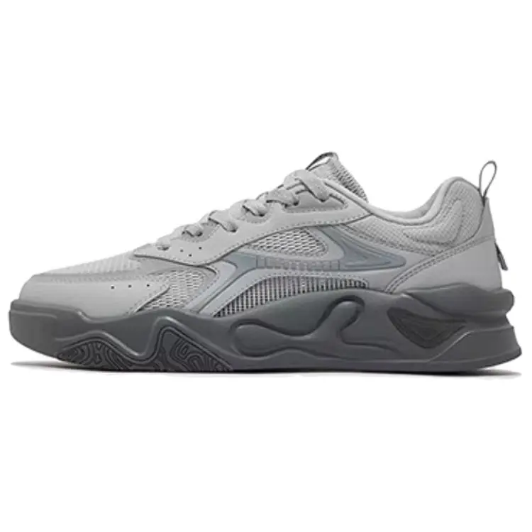 361° Anti Slip And Wear Resistant Breathable Low Top Skateboard Shoes Men's Gray