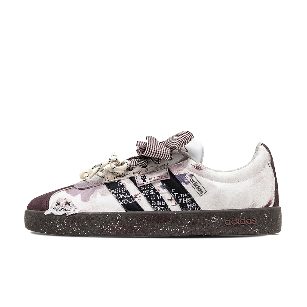Adidas Neo VL Court Lifestyle Freedom Panda, Box, Brown Shoes Breathable Low Top Skateboard Shoes Unisex Gray Brown