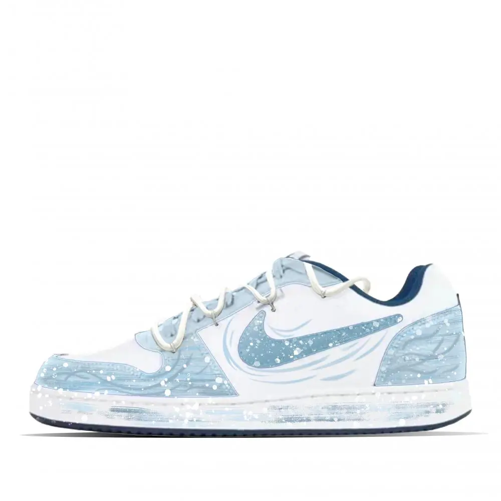 Nike EBERNON Tide Shadow Cushioning Quick Dry Low top Skateboard Shoes Men's Blue White