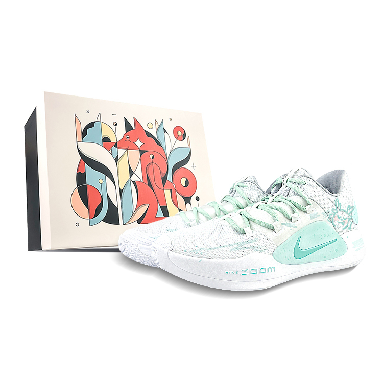 Nike Hyperdunk X Cushioning Anti-Slip And Wear-Resistant Low-Top Basketball Shoes Men's Green White