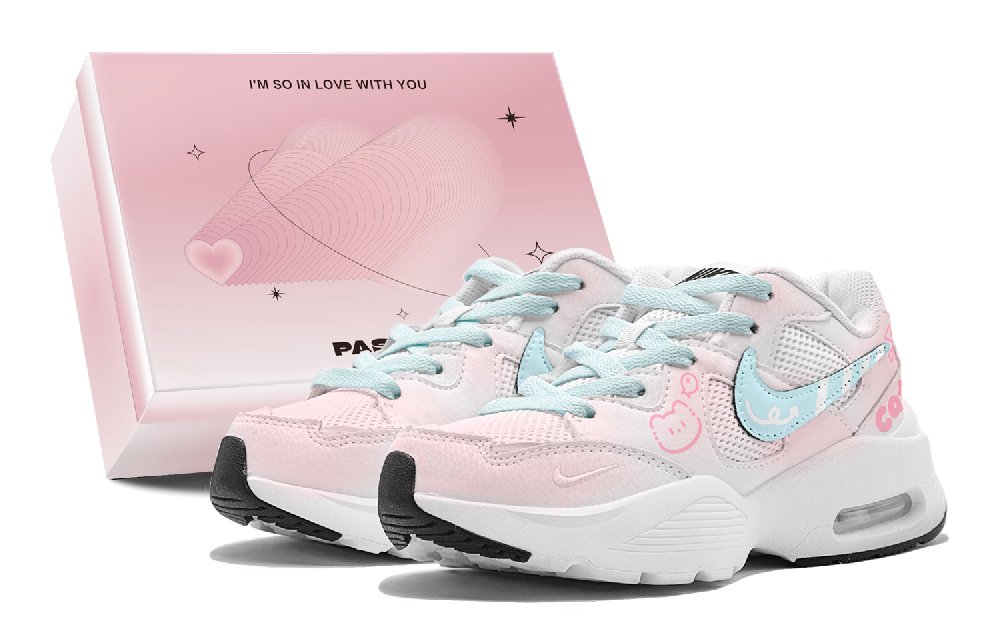 Nike Air Max Fusion Abrasion Resistant Low Top Running Shoes Women's Pink Blue
