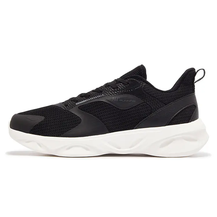 361° Anti Slip Wear Resistant Low Top Casual Running Shoes Men's Black White
