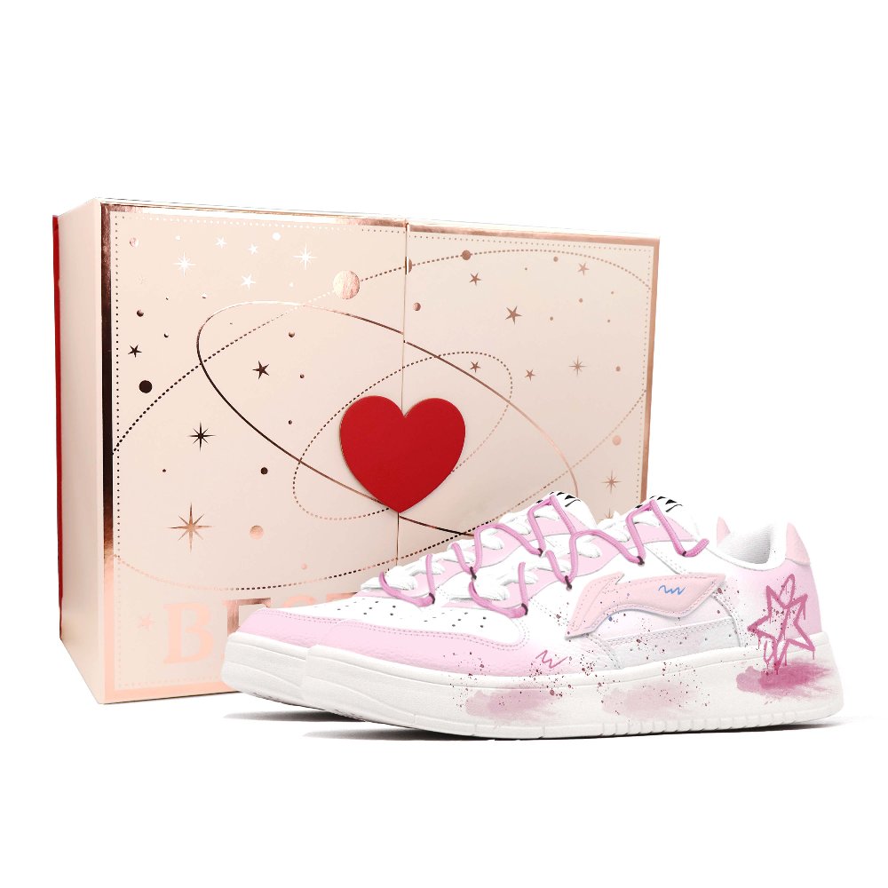 LINING Skateboard Shoes Women's Low-Top Pink