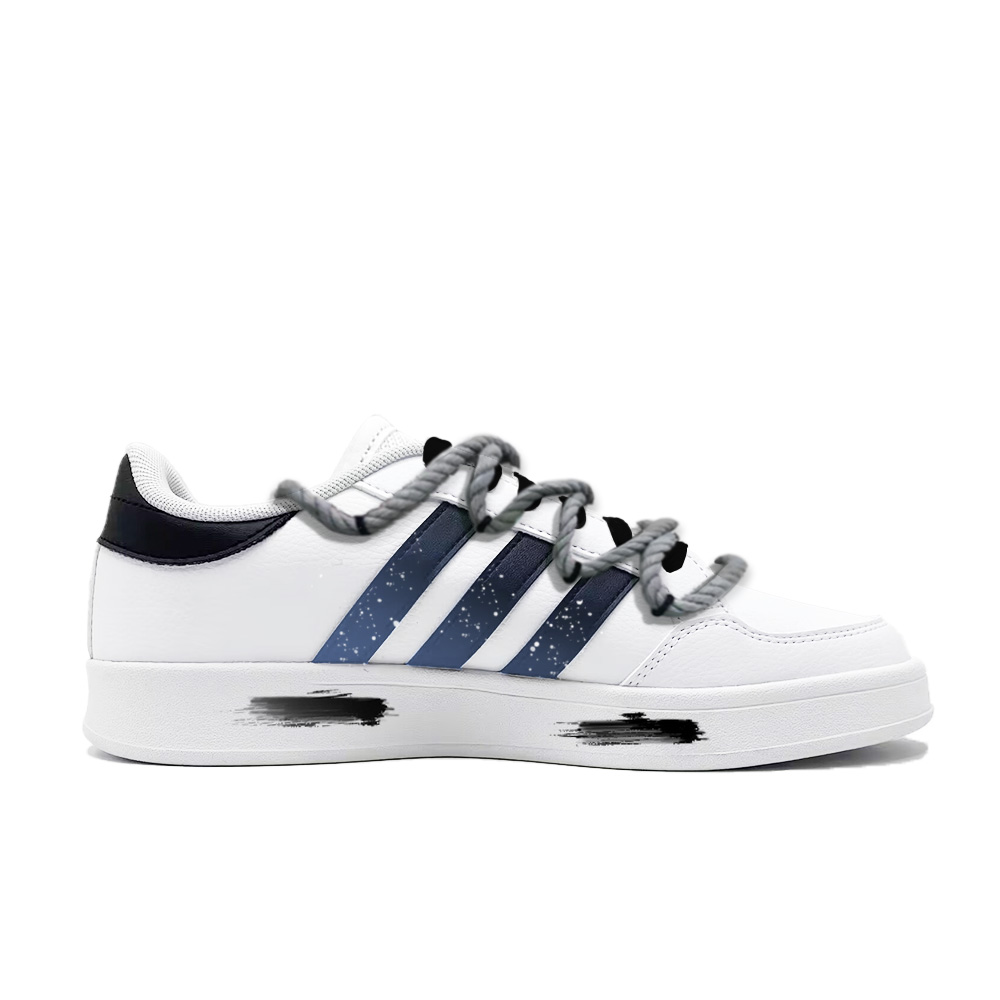 Adidas Neo Breaknet Dream And Galaxy Anti Slip Wear Resistant Low Top Skateboard Shoes Men's White Blue