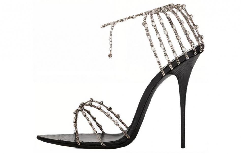 SAINT LAURENT ALEX One Strap Sandals 11cm Women's Black
