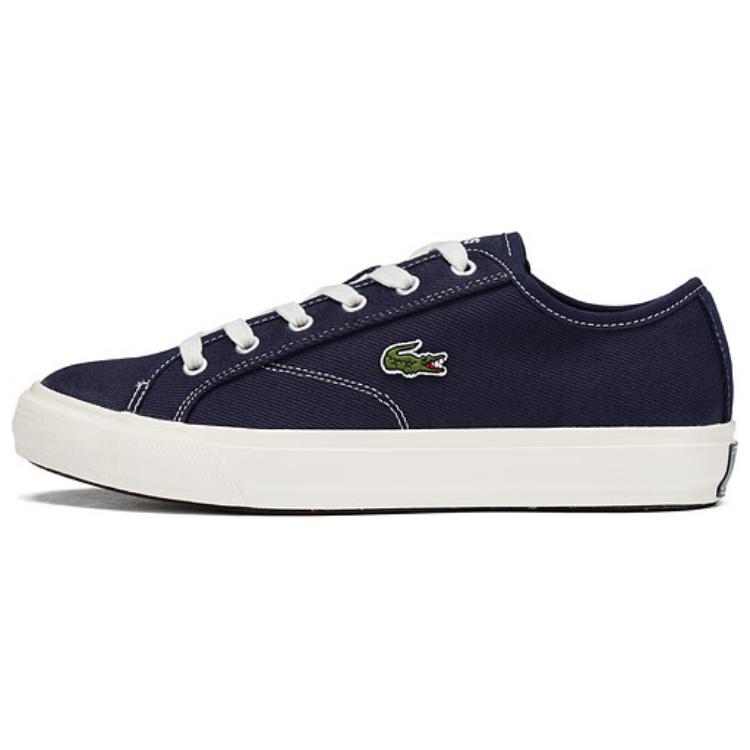 LACOSTE Low-Top Canvas Shoes Men's Navy Blue