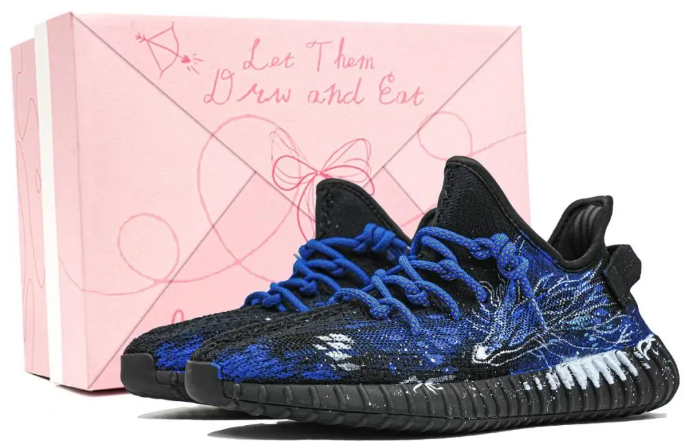 Adidas Originals Yeezy Boost 350 V2 Casual Shoes Unisex Low top Blue, White