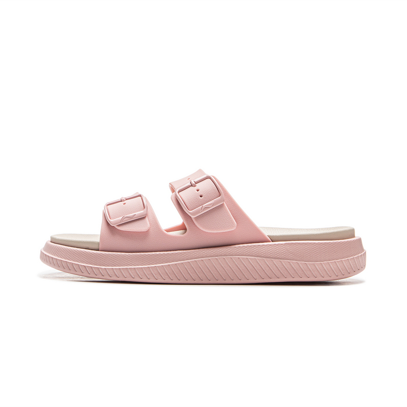 LiNing Slip Resistant Abrasion Resistant Slide Slippers Women's Pink