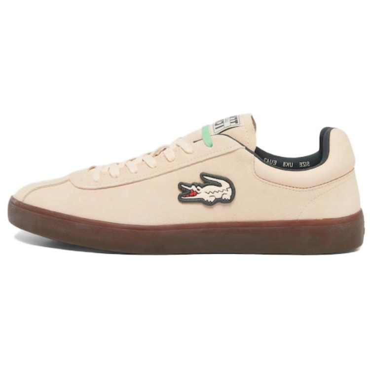 LACOSTE BASESHOT Anti Slip Wear Resistant Low Top Skateboard Shoes Men's Light Pink