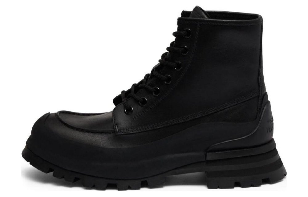 Alexander McQueen Lace Up Combat Boots