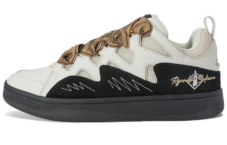 ZHOUSHUHUIZHAN x Kappa Ryomen Sukuna Low-Top Skateboard Shoes Unisex Winter White/Black