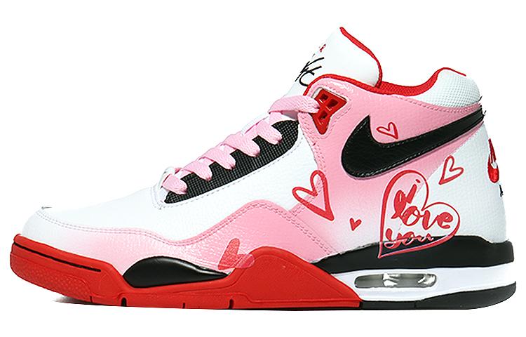 Nike Flight Legacy Mid-Top Vintage Basketball Shoes Unisex Red White