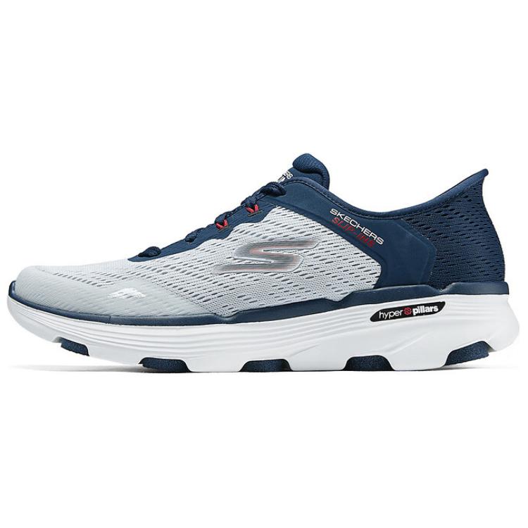 Skechers MEN'S GO Breathable Low-Top Running Shoes Men's Blue White