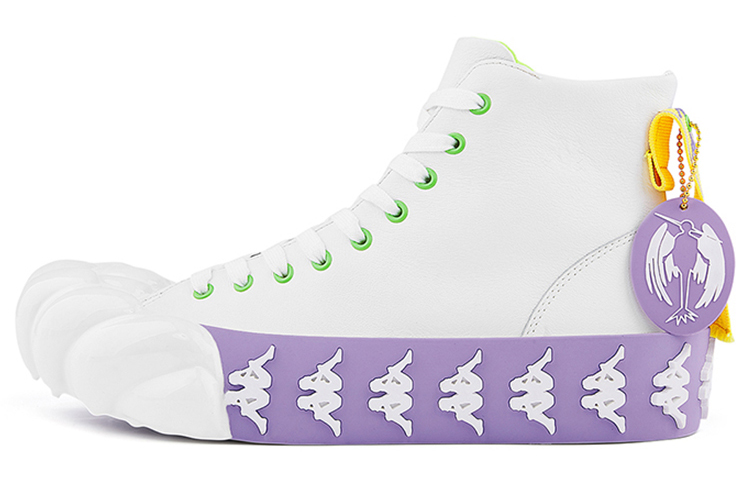 Kappa Chen Tianzhuo Collaboration Wear resistant And Lightweight Mid Top Skateboard Shoes Unisex Korean White