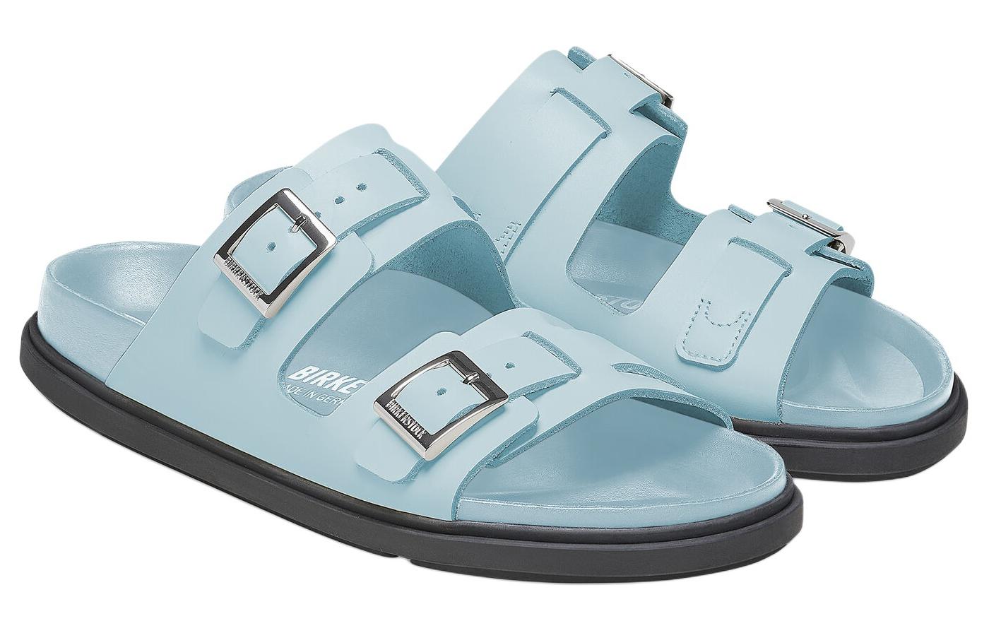 Birkenstock Slide Slippers Women's Mineral Blue Narrow купить в интернет-магазине Yoocart с быстрой доставкой по России.