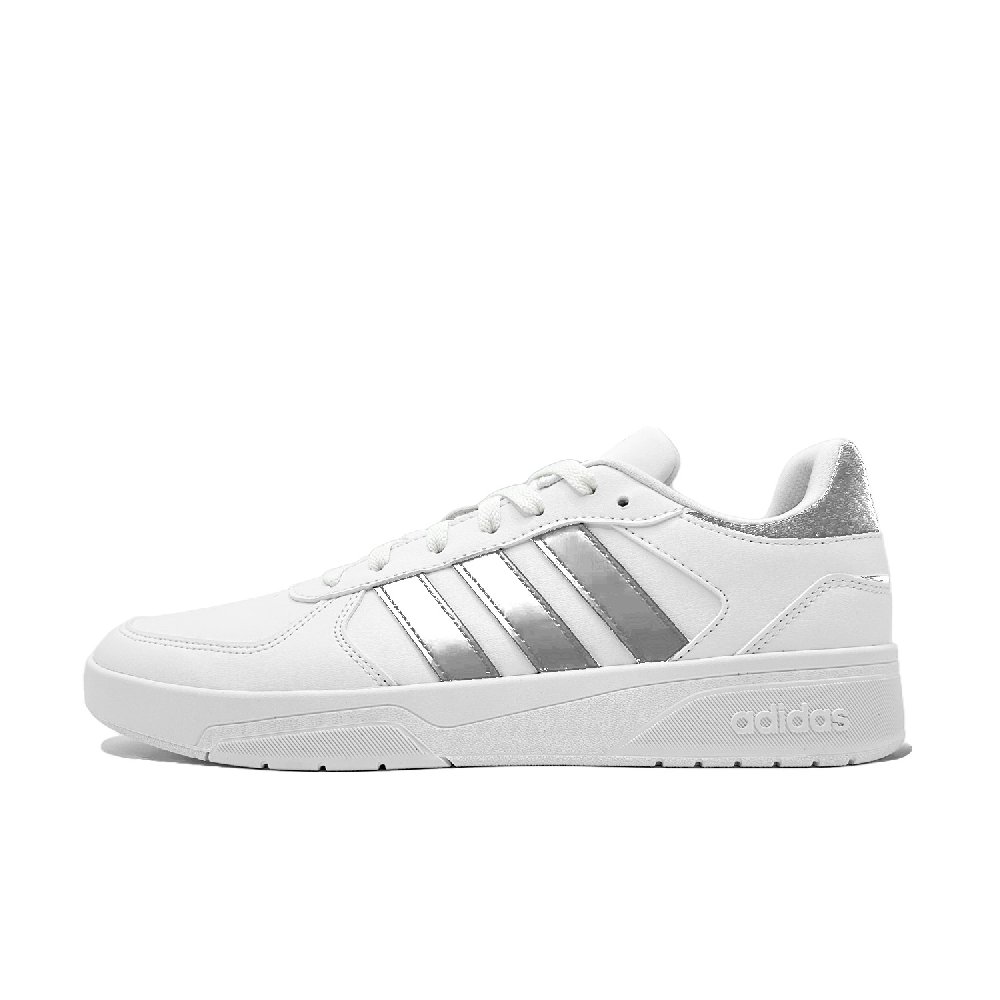 Adidas Neo Courtbeat Abrasion Resistant Low Top Skateboard Shoes Unisex Silver