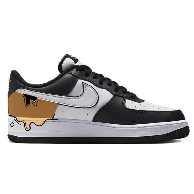Nike Air Force 1 Slip-Resistant Cushioning Wear-Resistant Low-Top Skateboard Shoes Unisex White Black Yellow купить в интернет-магазине Yoocart с быстрой доставкой по России.