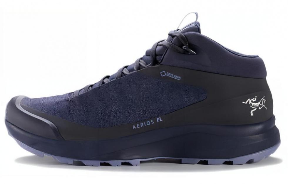 Arcteryx Aerios Fl Cushioning Anti-Slip And Wear-Resistant Mid-Top Hiking Trekking Shoes Women's Black Blue