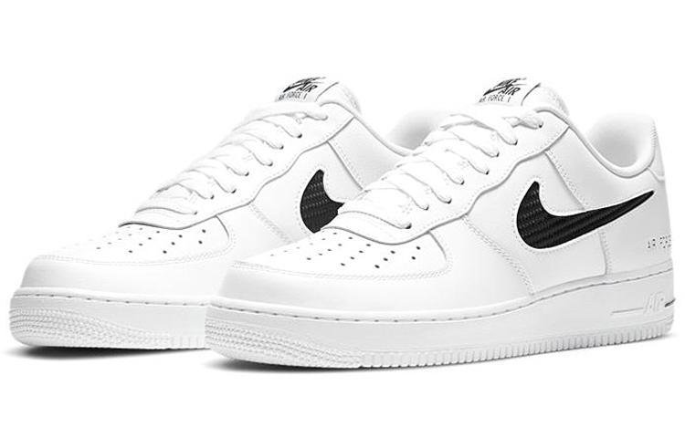 Nike Air Force 1 Low Cut Out Swoosh White Black купить в интернет-магазине Yoocart с быстрой доставкой по России.