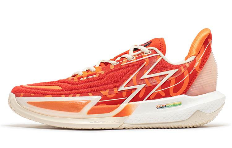 361° BIG3 4.0 Quick Pro Basketball Shoes Men Low Top Flame Red/Vermilion Orange