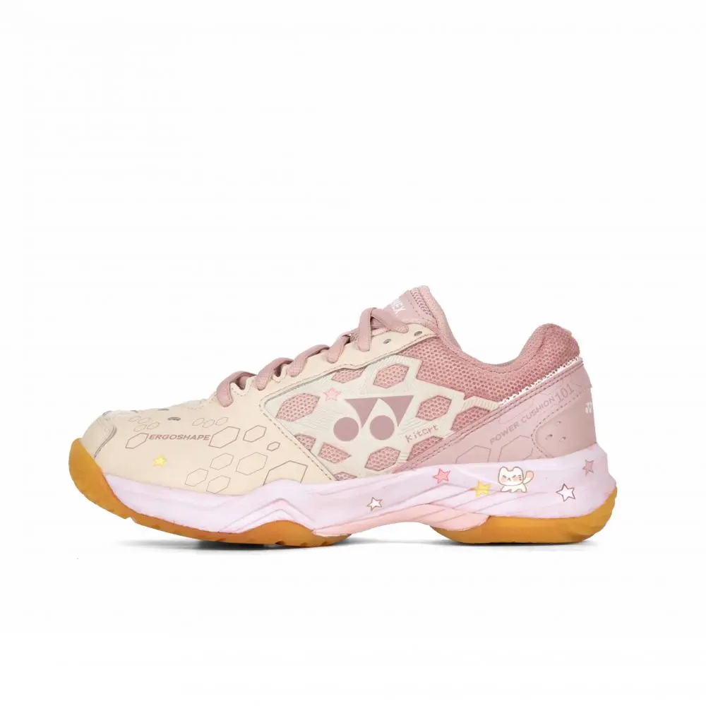 YONEX Power Cushion Shock Absorbers Abrasion Resistant Slip Resistant Low top Badminton Shoes Women's White Pink