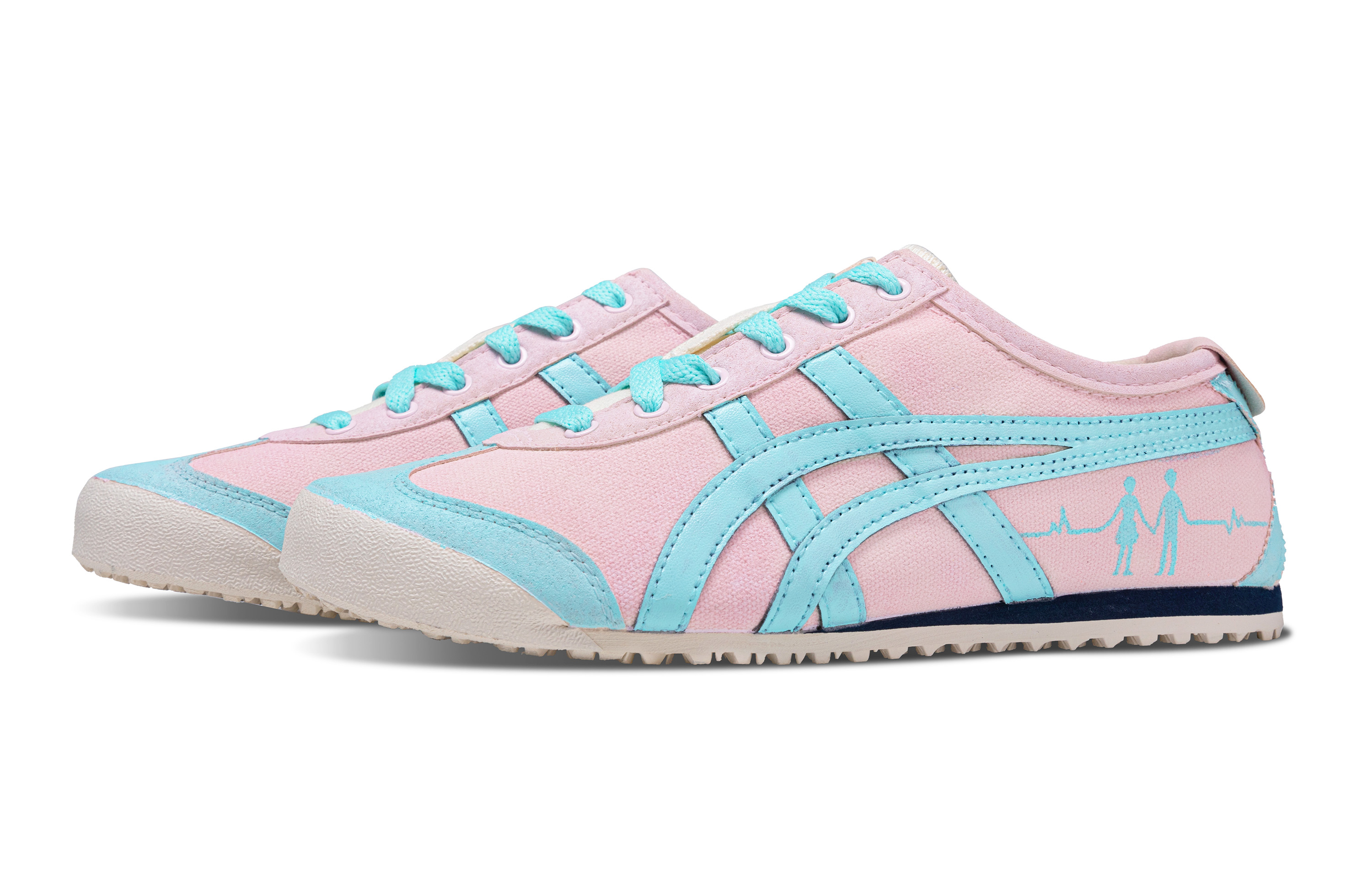 Onitsuka Tiger MEXICO 66 Heart To Heart Abrasion Resistant Low Top Casual Shoes Unisex Pink купить в интернет-магазине Yoocart с быстрой доставкой по России.