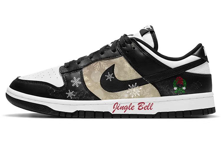 Nike Dunk Anti-Slip Wear-Resistant Low-Top Skateboard Shoes Women's Black White