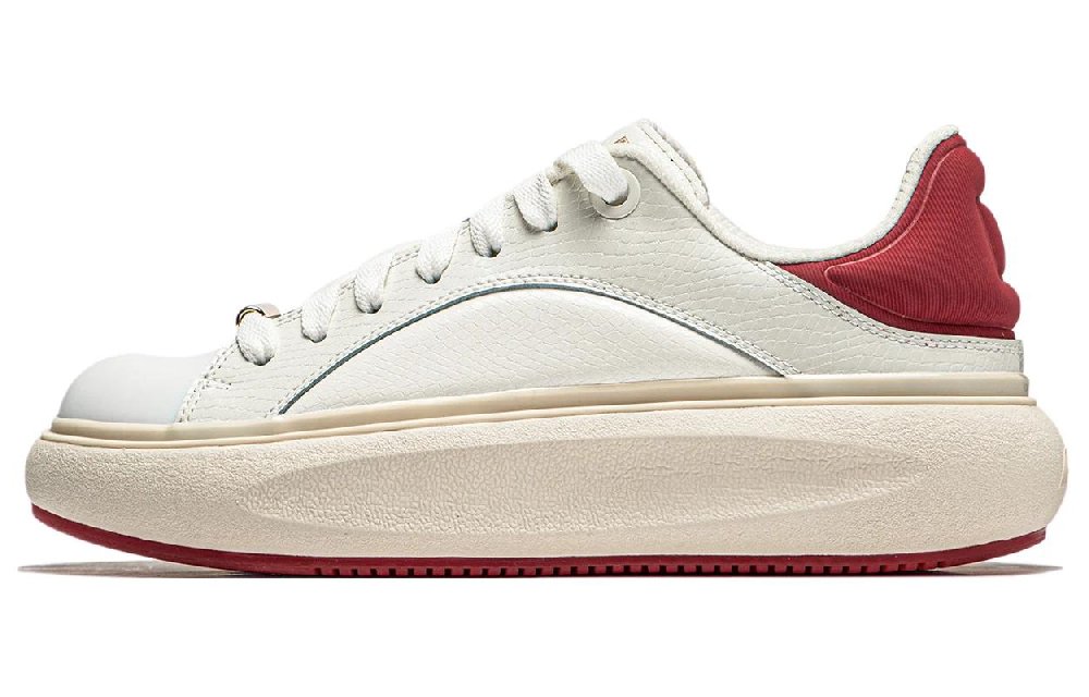 LiNing Yun You C4D Slip-Resistant Low-Top Casual Shoes Men's White Red