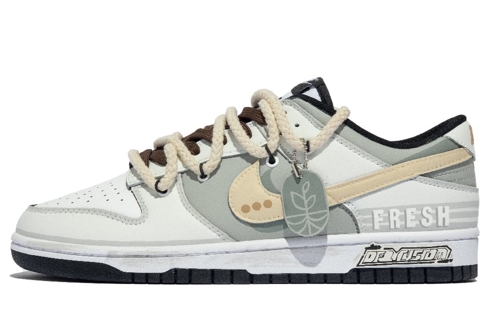 Nike Dunk Skateboard Shoes Men Low-Top Yellow/Green/White
