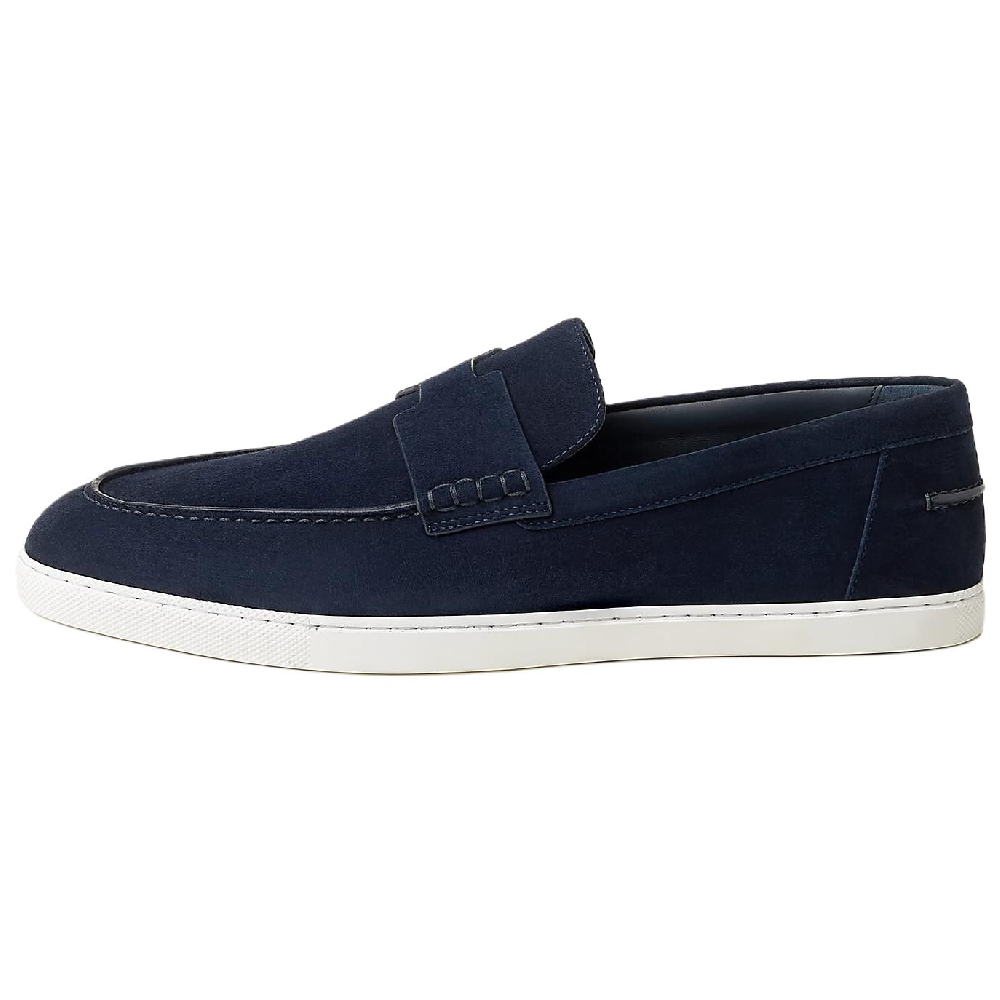 HERMES Loafers Men Dark Blue