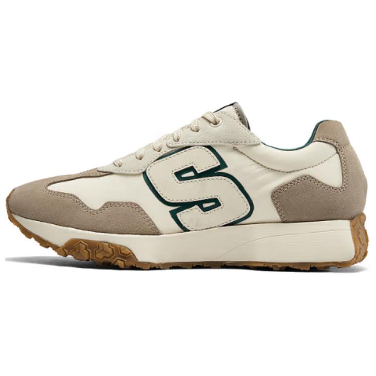 Skechers Cushioning Wear-Resistant Low-Top Running Shoes Men's Ivory