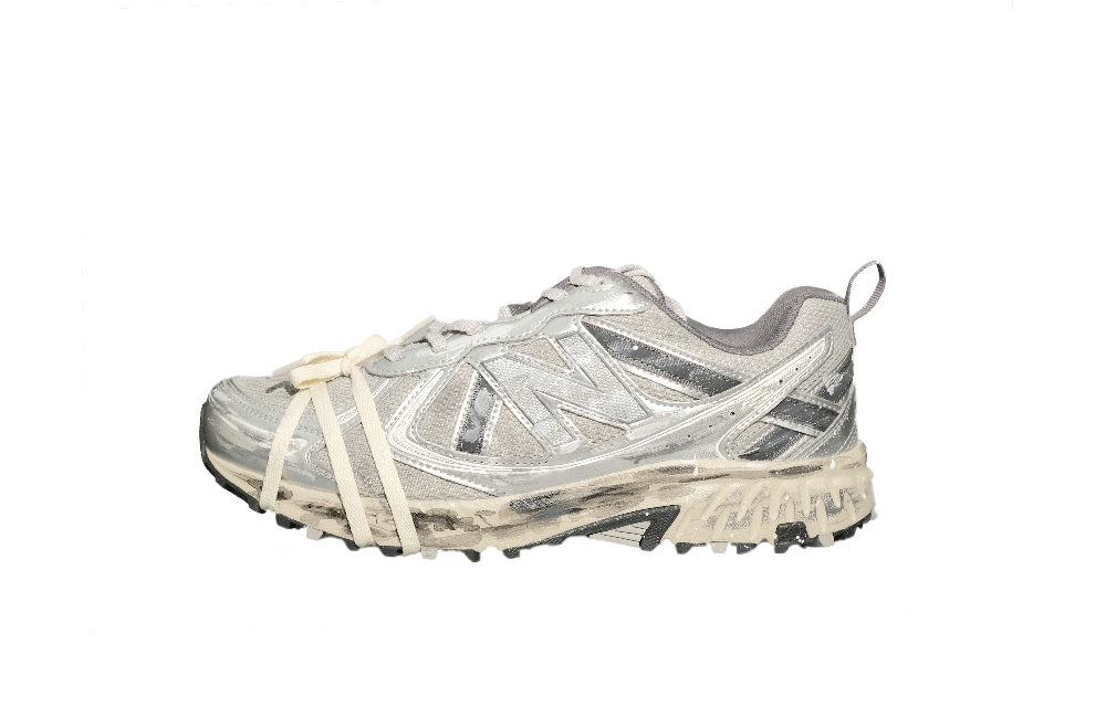 New Balance NB 410 V5 Abrasion Resistant Low Top Casual Running Shoes Unisex Silver Black