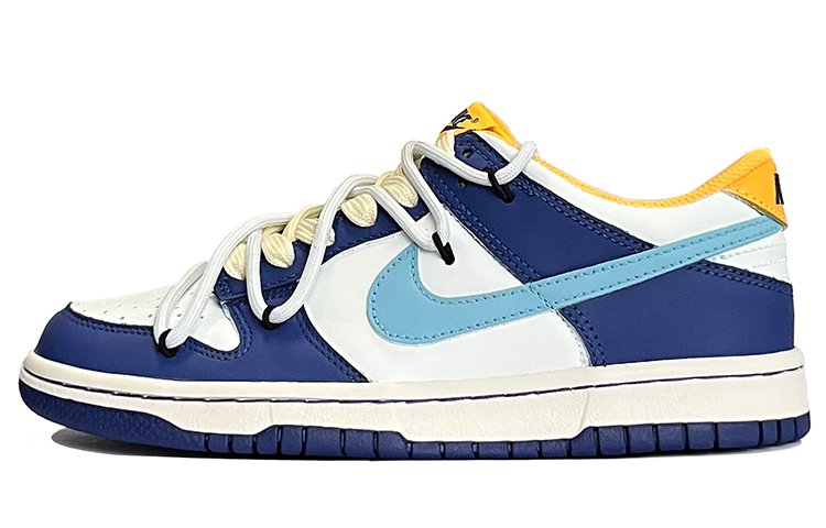 Nike Dunk Low Anti-Slip Wear-Resistant Low-Top Skateboard Shoes GS Blue White