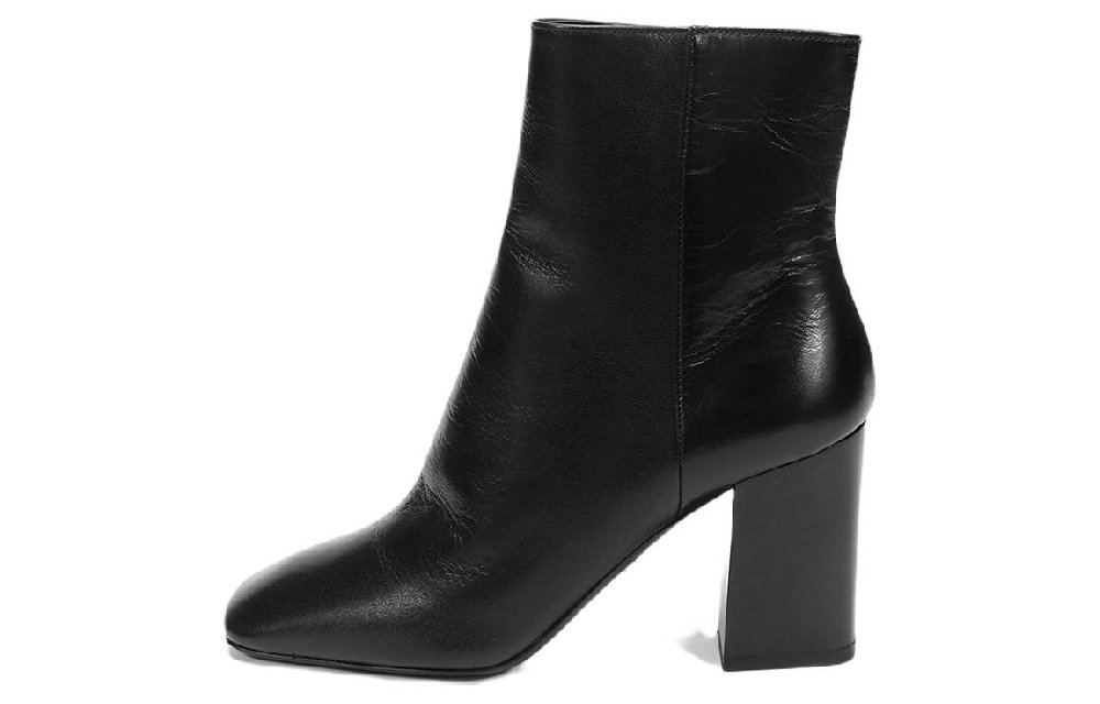 PRADA Leather Square Toe Ankle Pumps 'Black' Women's