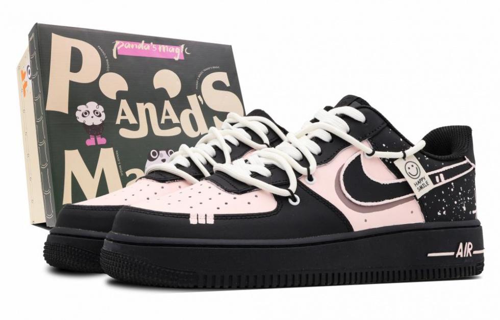 Nike Air Force 1 Low 07 Silent Dawn Retro Low-Top Skateboard Shoes Men's Black Pink